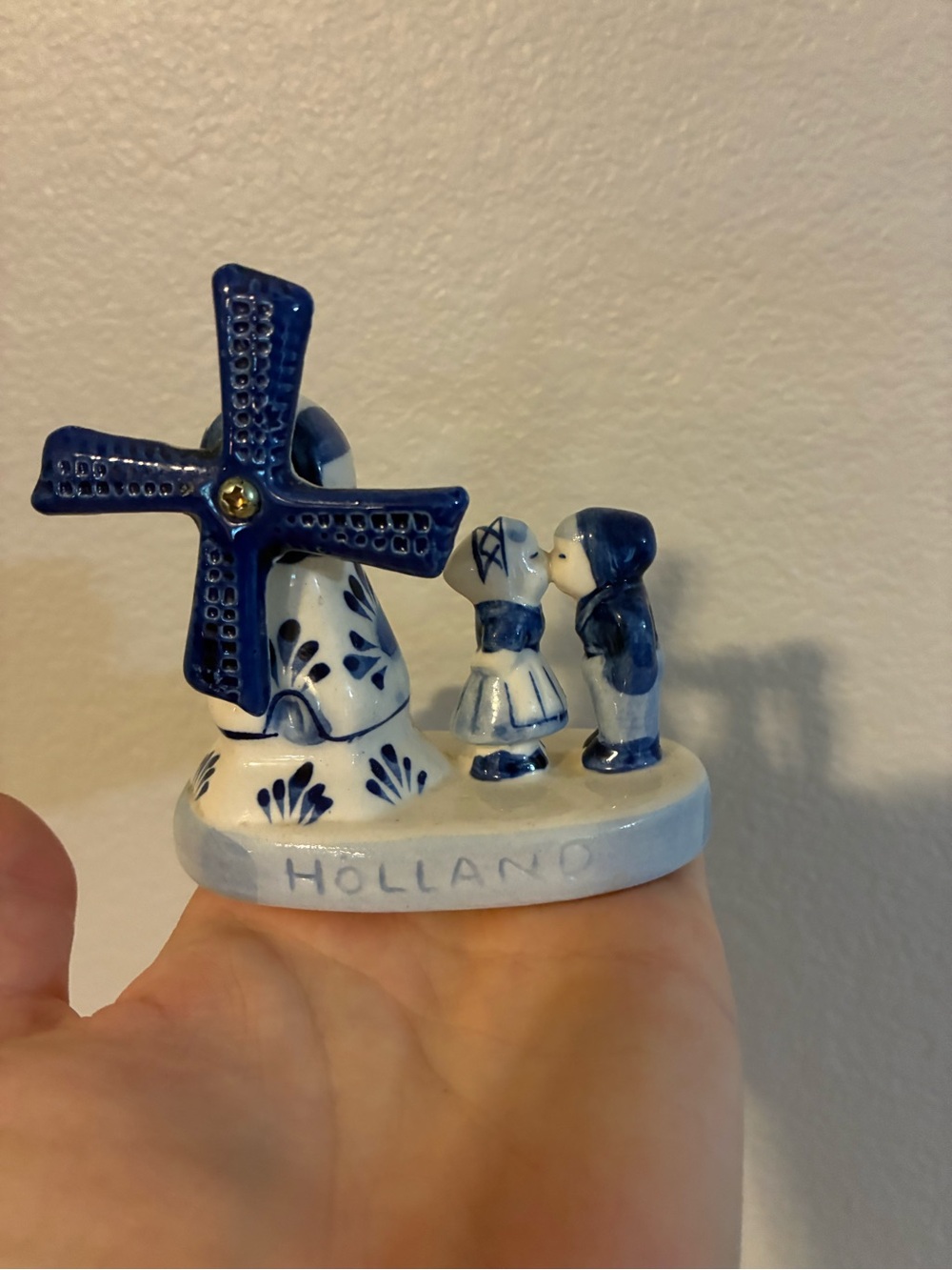 Royal Copenhagen Blue and White Windmill Couple Figurine
